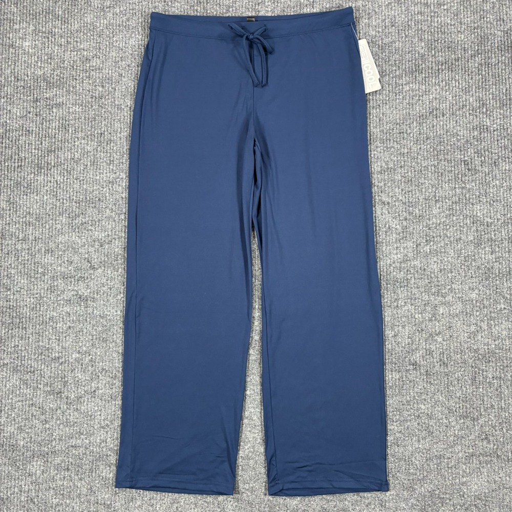 32 Degrees Cool Sleep Pants Womens Size Medium Blue Drawstring Lounge Pajama